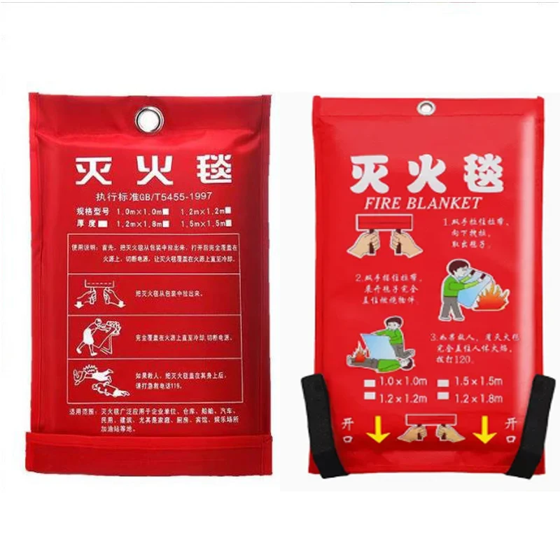 VITCOCO Glass Fiber Fire Blanket Fire Emergency Kit Essential Fire Escape Kitchen Fire Blanket