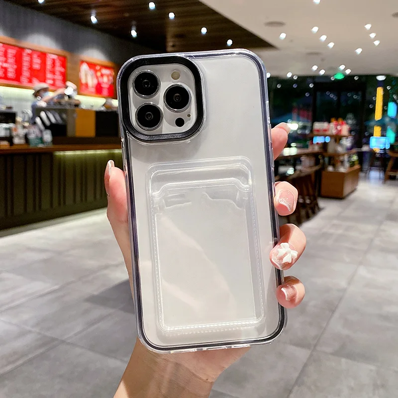 Belle coque de téléphone portable antichoc transparente trois en un pour iPhone 16 15 14 13 12Pro Max Coque souple_voghion.com