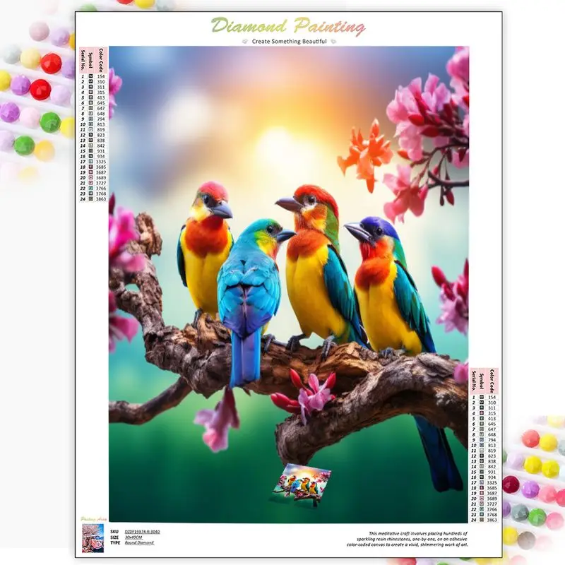 

GATYZTORY 5D Diamond Painting Parrot Cross Stitch Kit Full Set Diamond Embroidery Sale Mosaic Animals For Home Decor Art Gift