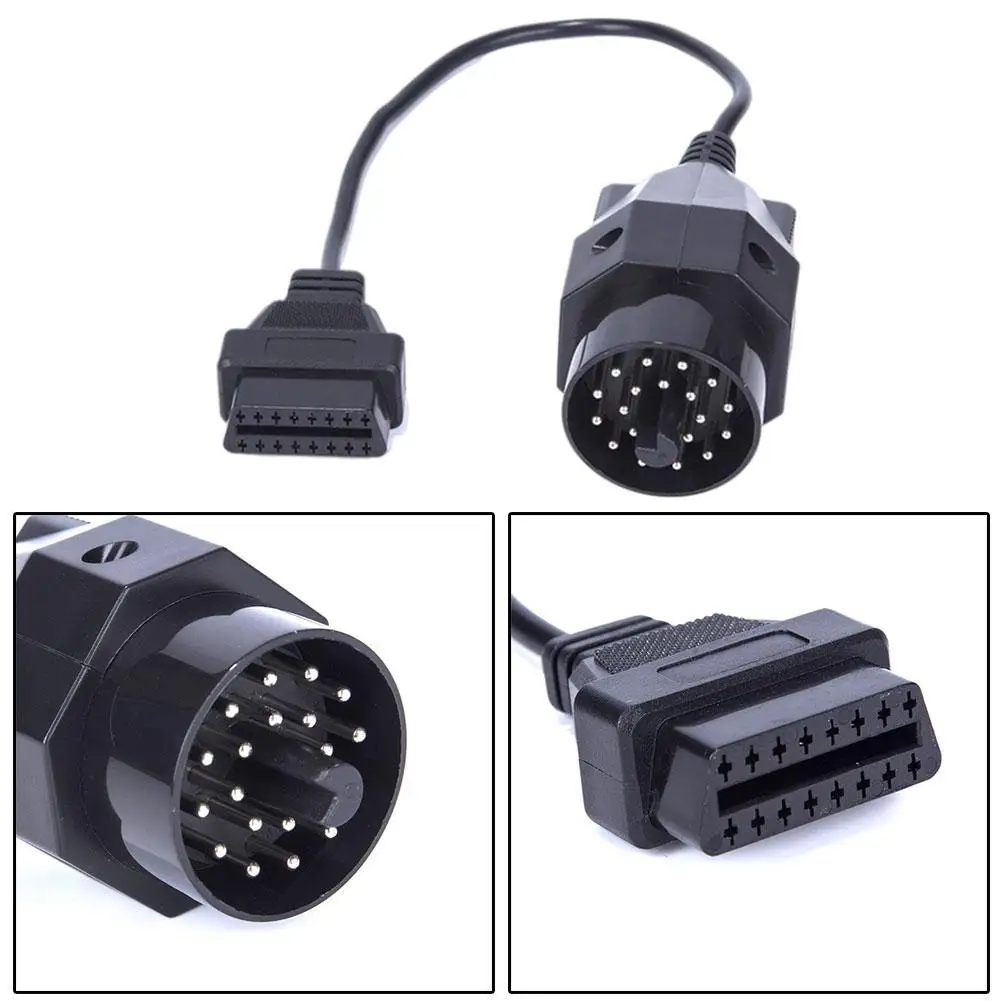 OBD Adapter for BMW 20pin To OBD2 16PIN Female Connector E36 E39 X5 Z3 Obd2 Cable for BMW 20 Pin Connector ping