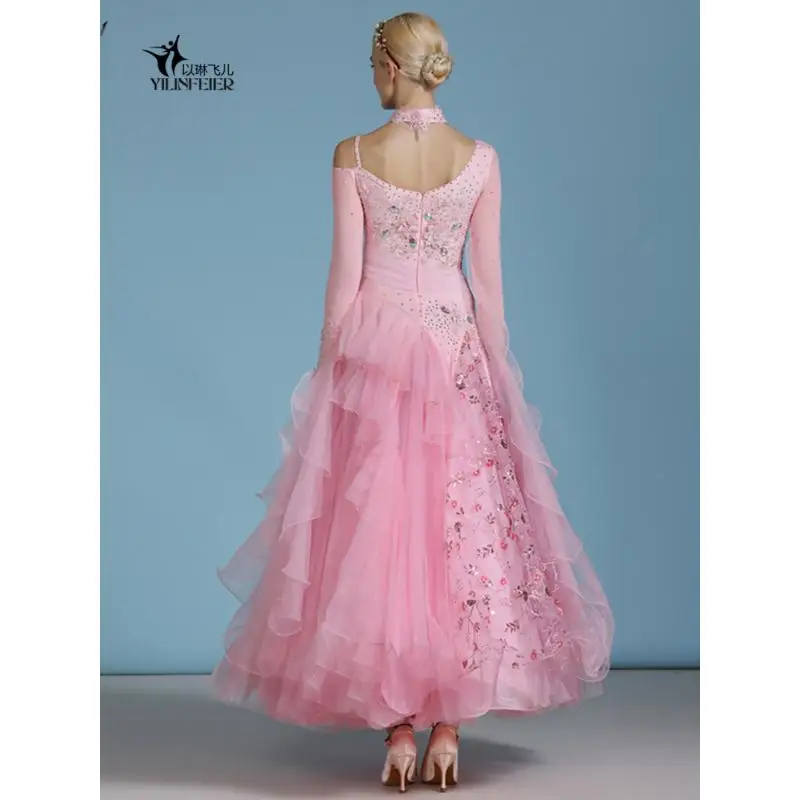 Women Ballroom Dance Dress Waltz Adult Modern Dance Ball Costumes Tango Rumba Clothing