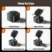 Toocki 25W QI2.2 Wireless Charger Station 3-in-1 for iPhone 17 16 Pro Max Airpods iWacth Samsung S27 for Magsafe Wirless Charger 5