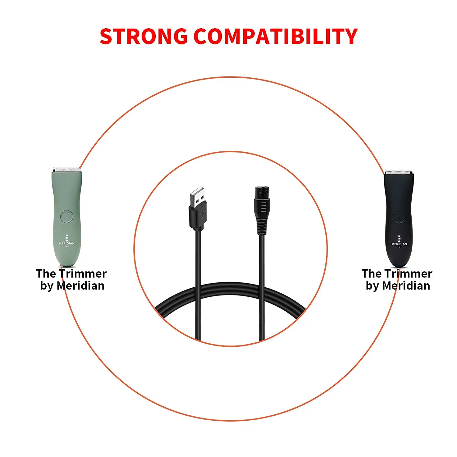 Charger Compatible Meridian Grooming Electric Shaver Trimmer Replacement Charging Cable Power Cord Adapter charging cable usb charging cable shaver charger