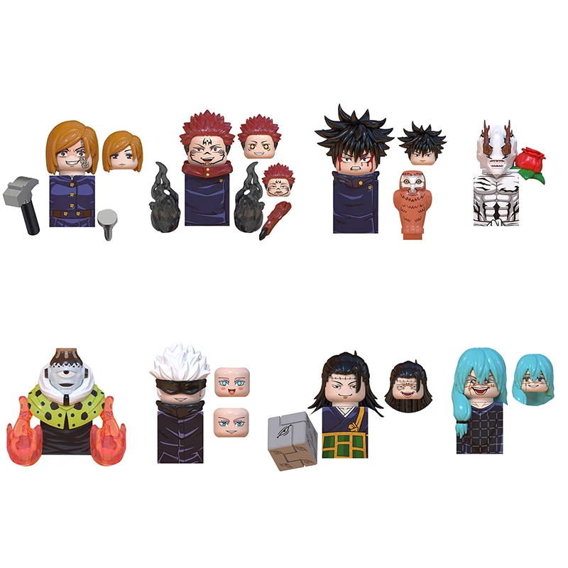 

1PCS Jujutsu Kaisen Anime Character Head Gojo Satoru Action Figure Building Block Educational Toy For Children Boy Friend Gift
