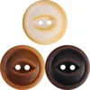 6pcs Matte 2025 New Corozo Buttons Reddish Brown White Black Scorched Fish Eye Sewing A 5
