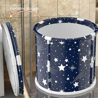 Folding Large Bathtub Thickened PVC Portable Folded Bucket Baby Children Bathroom Thickening SPA Tubs For Hot Cold Tub 1