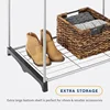 Double Rod Freestanding Closet Organizer, Silver 5