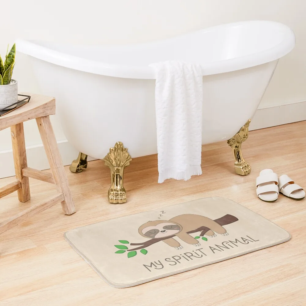 

Sloth, My Spirit Animal Bath Mat Living Room Rug Anti-Skid Shower Bathroom Accessories Sets Non-Slip Bathroom Mat