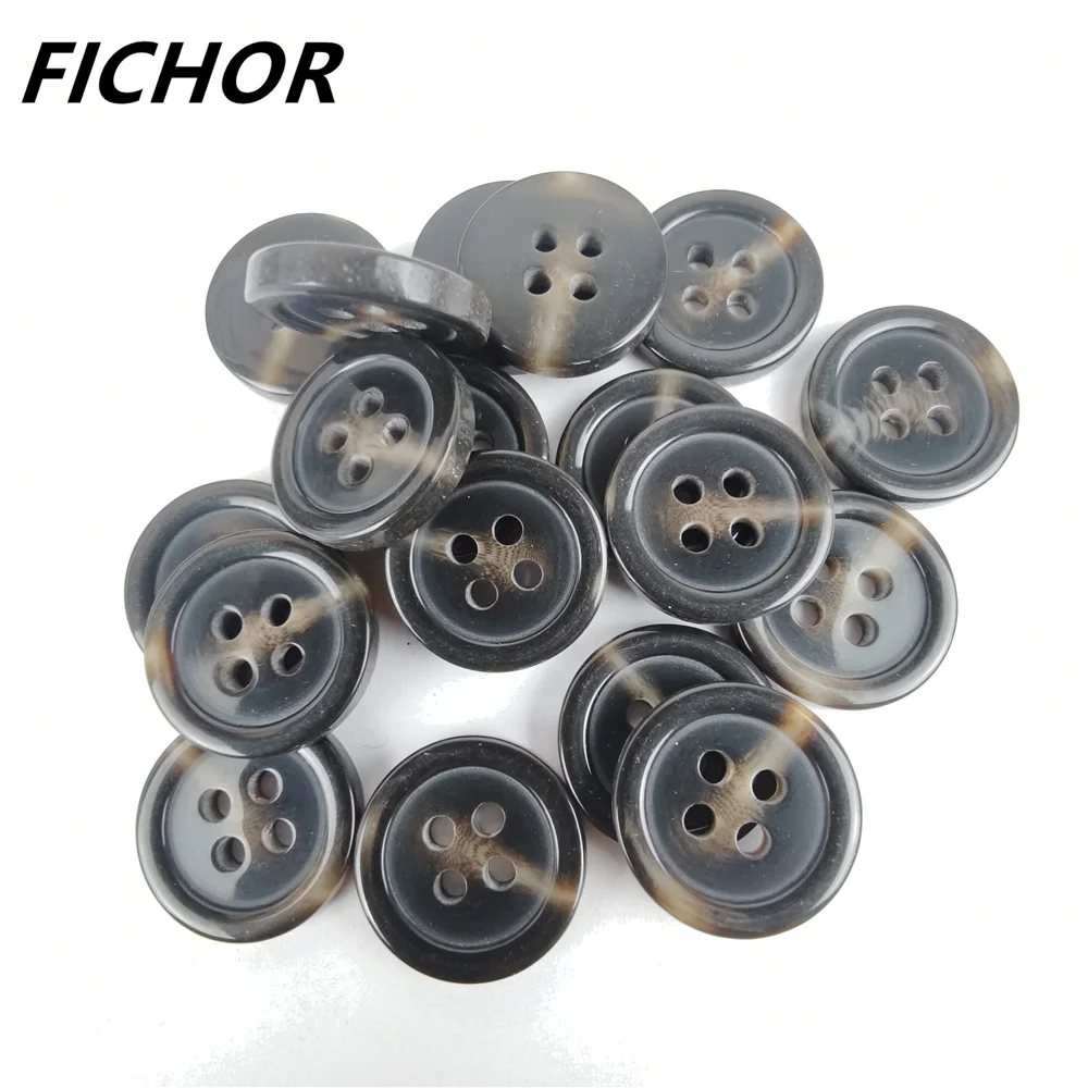 

30/50pcs 15mm 4 Hole Luxury Resin Button Sewing accessories for clothing Decorative Plastic Buttons Handmade DIY