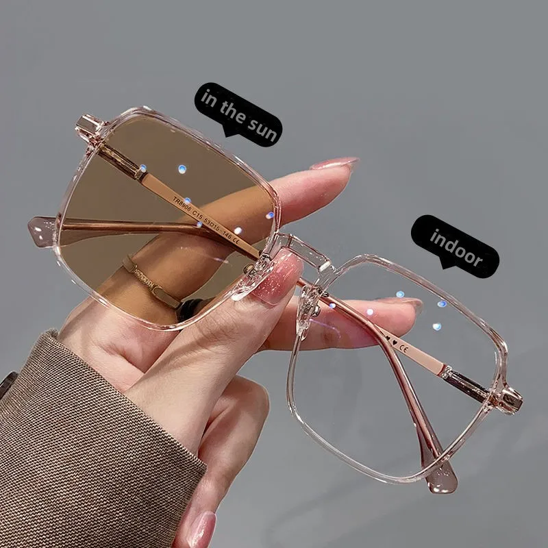 New Style Outdoor Sun Photochromic Myopia Glasses Finished Optical Men Student Minus Eyewear Prescription Short-sight Eyeglasses 3