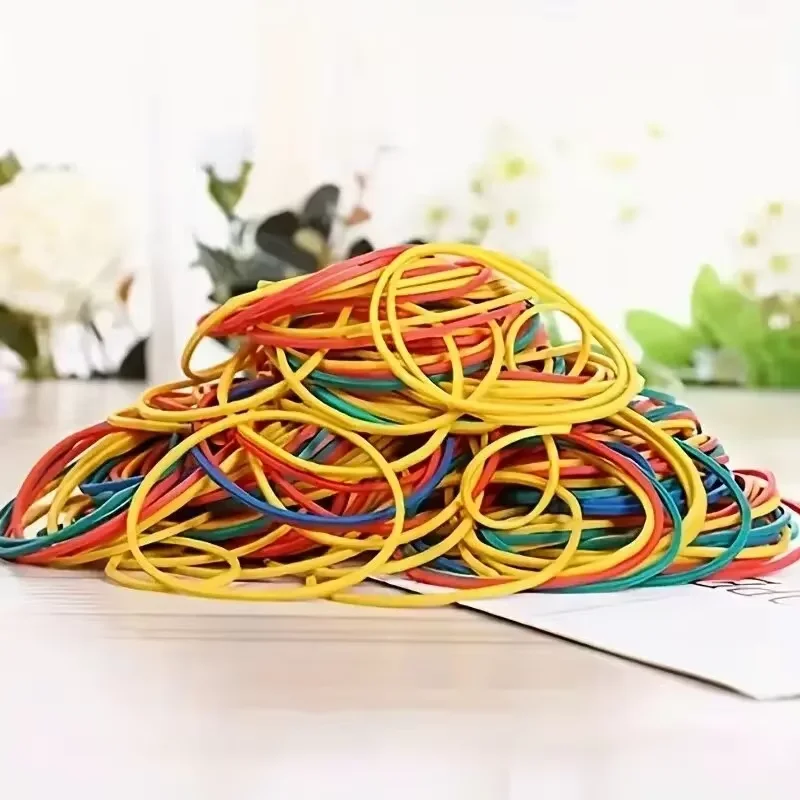 100/200 Pieces Rubber Bands Cassette Type Multi-color Diameter 38mm Office Supplies School Elastic Bands