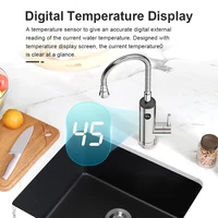 Briwellna-Robinet chauffe-eau instantané 2 en 1, en acier inoxydable, sans réservoir, avec bec universel, 220V 4
