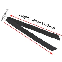 1PC Women Narrow short Scarf 100x4cm Solid Color Chiffon Silk Rubber Black Bag Ribbon Headbands Choker Streamer Lady Accessories 4