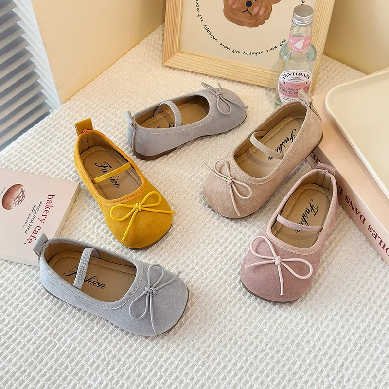 Children Leather Shoes for Girls Spring Fashion Korean Style Soft Anti-slippery Versatile Chic Princess Mary Jane Shoes