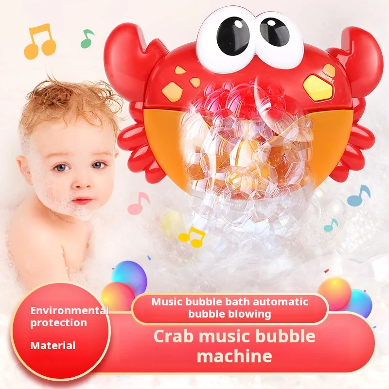 Bubble Crabs Baby Bath Toy Funny Toddler Bath Bubble Maker Pool Swimming Bathtub Soap Machine Bathroom Toys for Children Kids 3