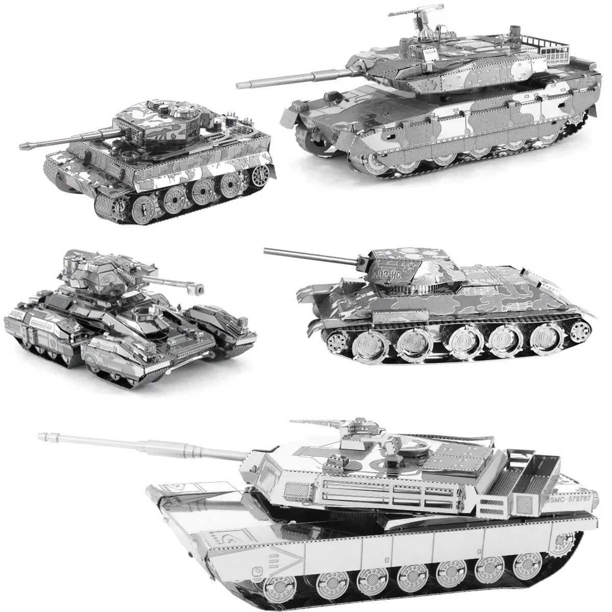  Tank 3D DIY Metal Jigsaw Puzzle Creative Children Educational Toys 