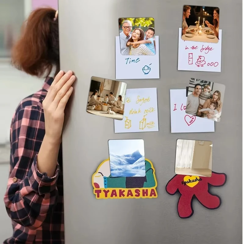 DIY Clear Acrylic Magnetic Refrigerator Photo Decoration Patch