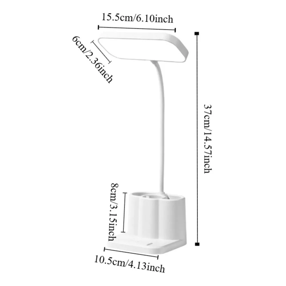 3-Colors Light Study Desk Lamp Dimmable with Storage Box Reading Lights Energy Saving Touch Control LED Table Lamp Reading Desk