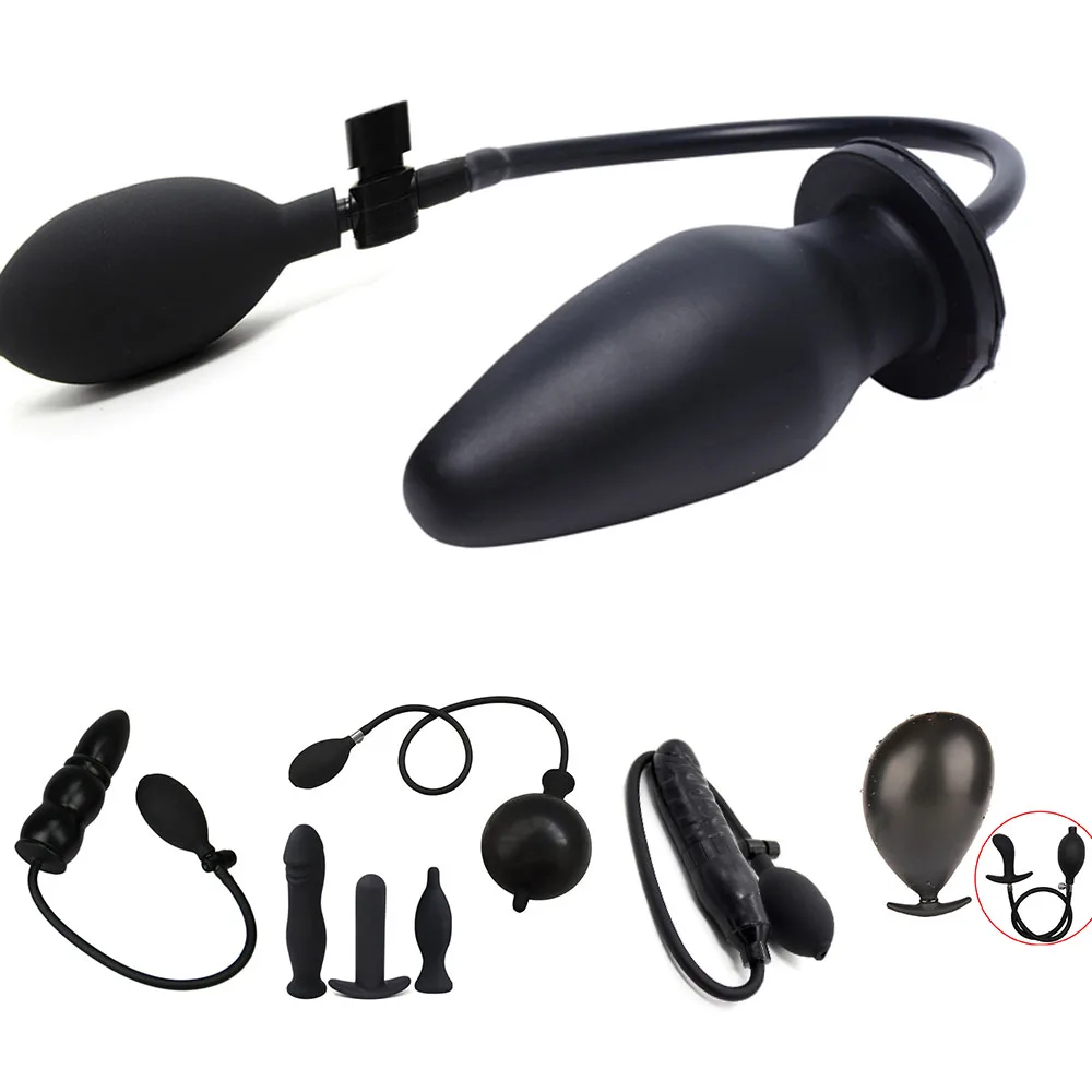 Anal Plug Dilator Inflatable Anal Plug Extreme Inflator Extra Large Butt Plug Insert Pump Up Huge Expand Anal Toys Women man Enlarge Sex toy