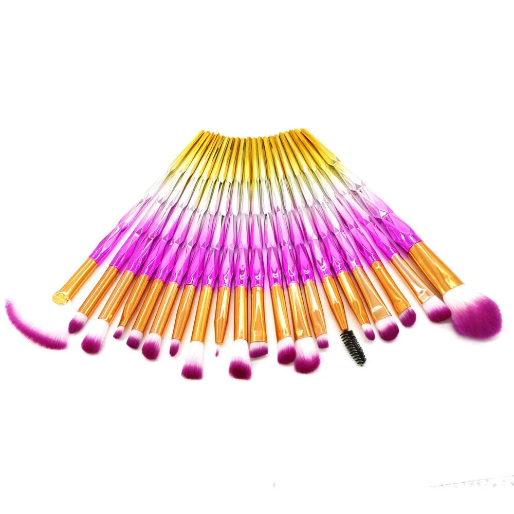 20PCS Professional Makeup Brush Set with New Gradient Handles Soft Synthetic Bristle Loose Powder Eyeshadow And Makeup Tools