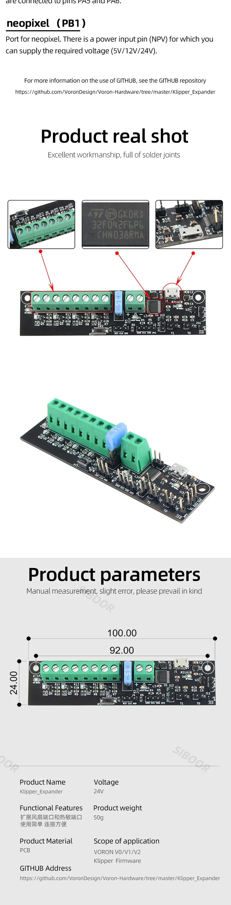 Acessórios de Expansão, Nova Versão, Peças DIY, Voron 2.4, V2.4