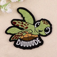 Cute Sea Turtle Cartoon Animal Embroidered Patch – DIY Iron-On Applique for Clothes, Jackets, Bags & Accessories - Image 5