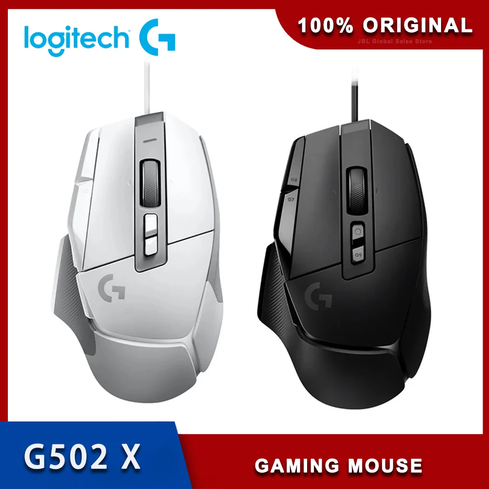 LogitechG502XWiredGamingMouseLightforceHybridOpticalmechanicalPrimarySwitchesHero25k