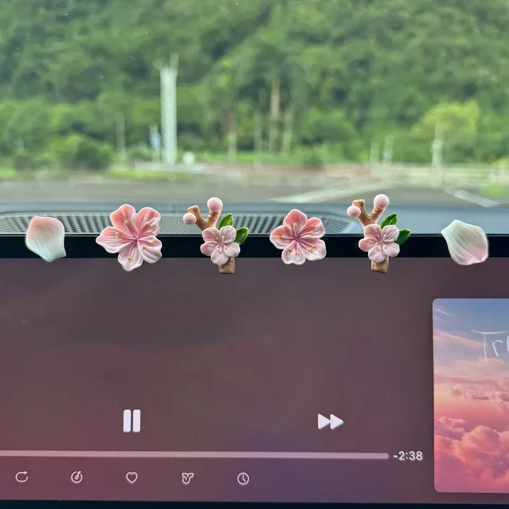 3D 플로트 벚꽃 장식 DIY 레진 스티커 패션 장식품 자동차 뒷면 장 전기차 및 자동차용