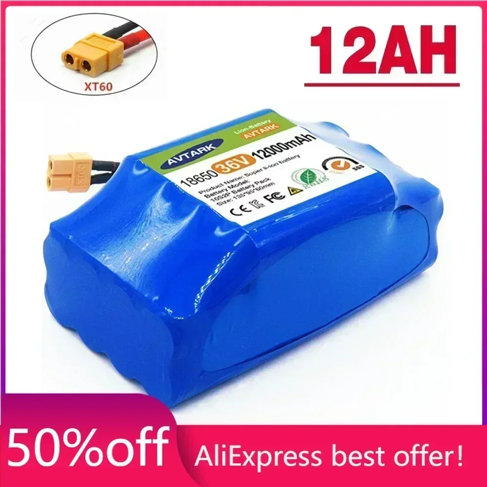 

Original 36V Battery Pack 12Ah 7Ah 4.4A Rechargeable Lithium Ion Battery for Electric Self Balancing Scooter HoverBoard Unicycle