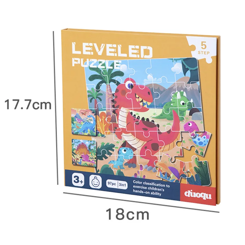 Puzzle Toys Children's Montessori Scene Puzzle Animal Traffic Dinosaur Magnetic Puzzle Educational Toys For Kids Boys Girl Gift 3--6Years