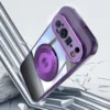 Transparent Acrylic Phone Case for Google Pixel 9 Pro XL 8 A Pro with Magnetic Bracket TPU Shockproof Camera Protection Cover 4