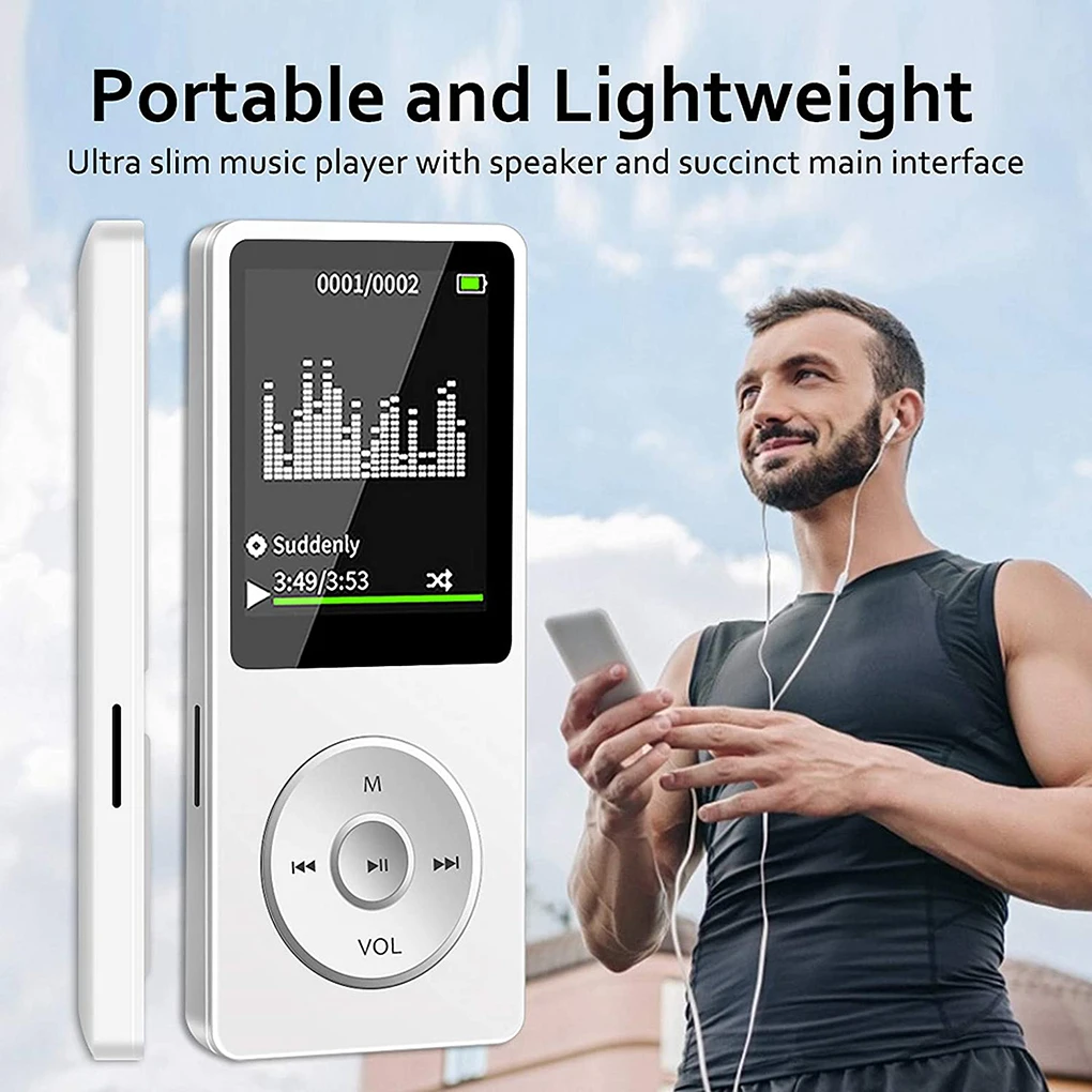 

MP3 Player 16G Portable MP3 Music Player Hi-Fi Rechargeable Sport Audio Video Player with Earphone WMA WAV Music Players