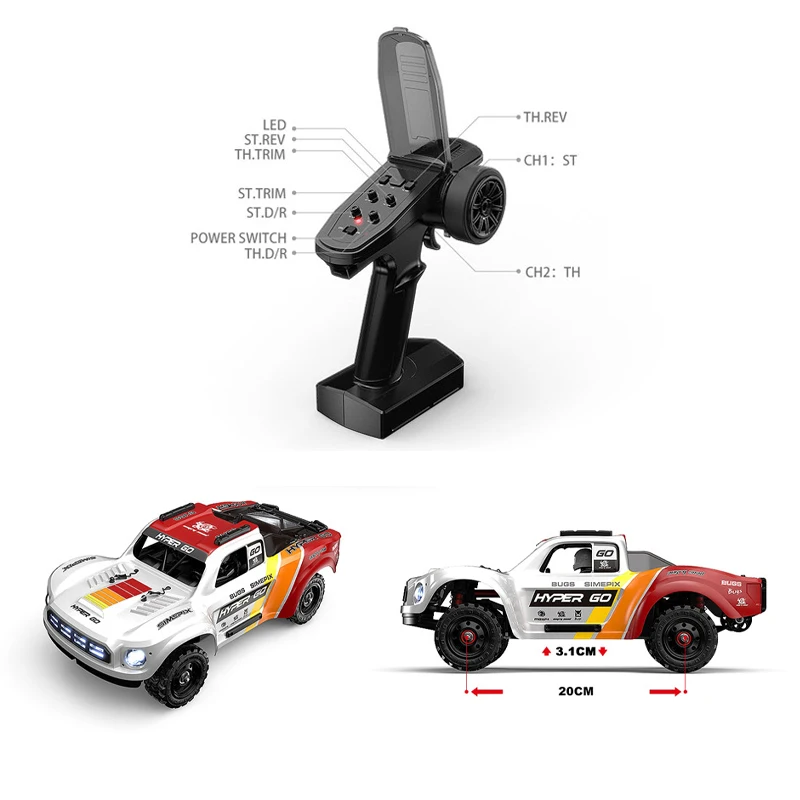 Macchina Telecomandata A Benzina MJX HYPER GO 1/16 4WD OFF-ROAD