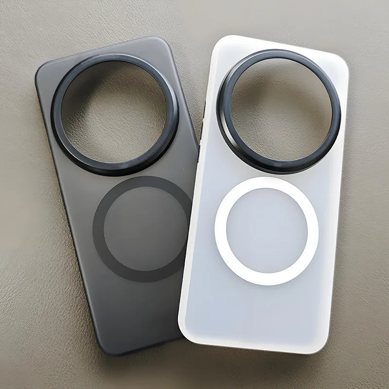 ELVEV Shockproof Matte Translucent Phone Case - Magnetic Hard PC + TPU Cover