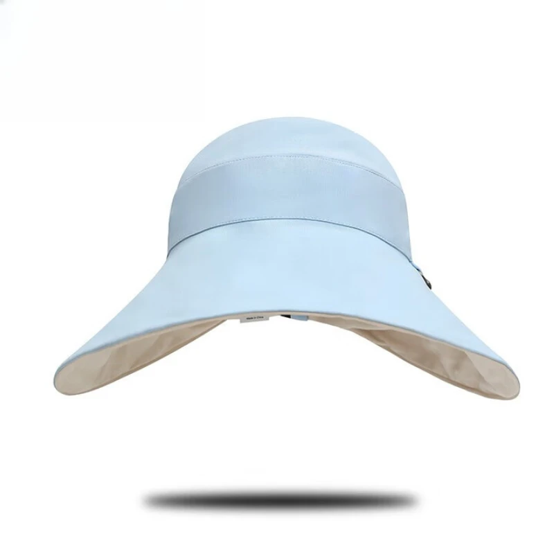 Summer Fishing Hat, Fisherman's Hat, Sunscreen Hat, Beach Hat, Large Brim, UV-blocking Sun Hat, Large Brim Hat - Deep Sea Blue