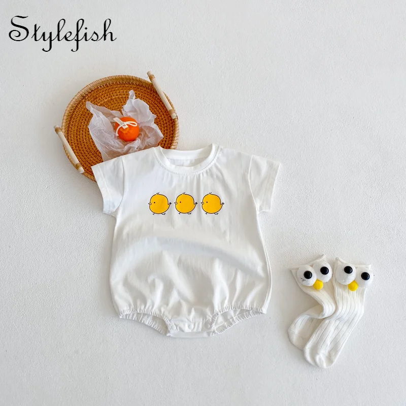 

2022 baby clothes babies' cotton short-sleeved triangle clothes climbing clothes for baby girls summer romper ropa para bebes