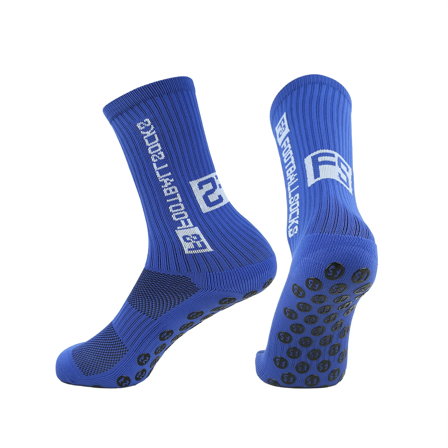 Football socks, men's mid length basketball socks, anti slip and wear-resistant sports socks, glue dispensing