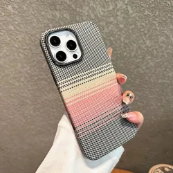 Premium Kevlar Carbon Fiber MagSafe Case with Magnetic Wireless Charging Capability - Matte Finish Hard Shell Cover for iPhone 17 Pro (A)