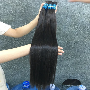 Straight Human Hair Bulk For Braiding Extensiones Cabelo Humano 100% Natural Balck Virgin Weaving Unprocessed No Bulk Human Hair 1