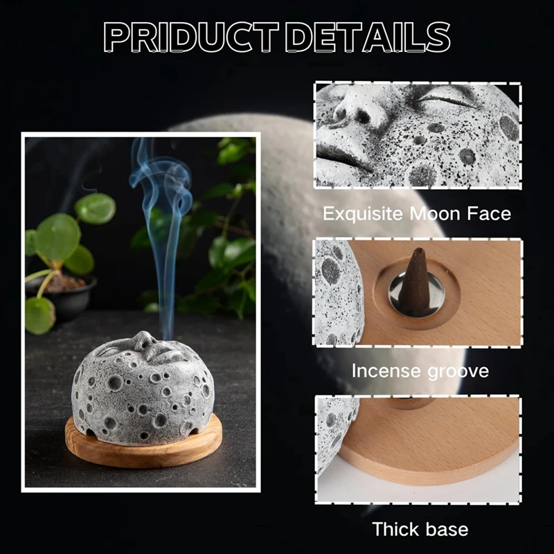 

1 Piece Incense Burner Decoration Moon Incense Holder For Home Decor Creative Incense