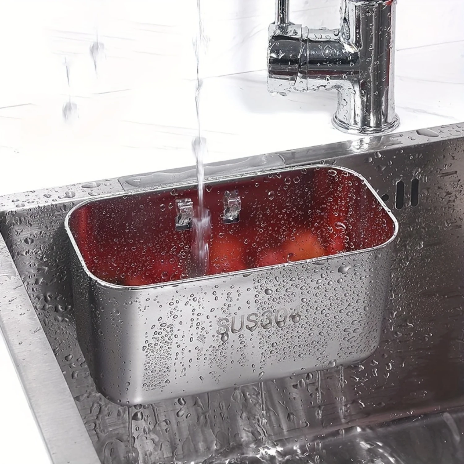 1pc, Kitchen Sink Drain Basket, Sink Basket, Hanging Drain Fruit And Vegetable Washing Kitchen Filter K