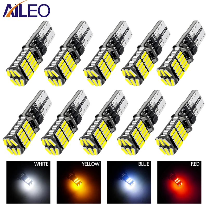 10 шт., автомобильные лампы W5W с Canbus T10 194