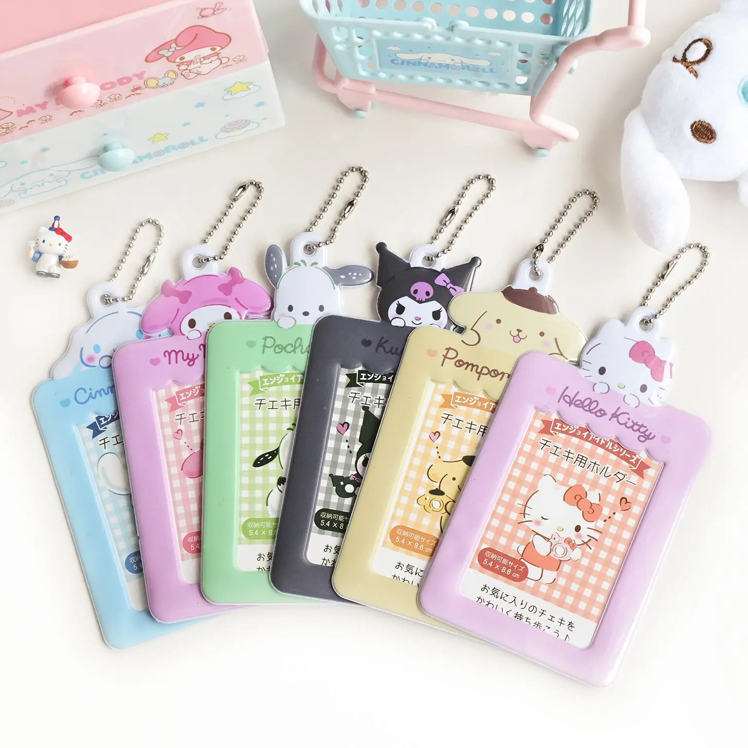 

Kawaii Hellos Kittys Cinnamoroll My Melody Photo Card Holder Card Cover 3 Inches Cartoon Fashion Mini Album Photo Folder