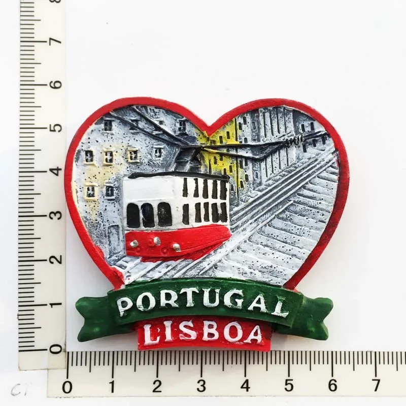 Magnete Portogallo 3D Per Frigorifero - Simpatico Souvenir Da Viaggio, Decorazione Originale Per Casa E Cucina (13,5 X 3,4 Cm) - 3