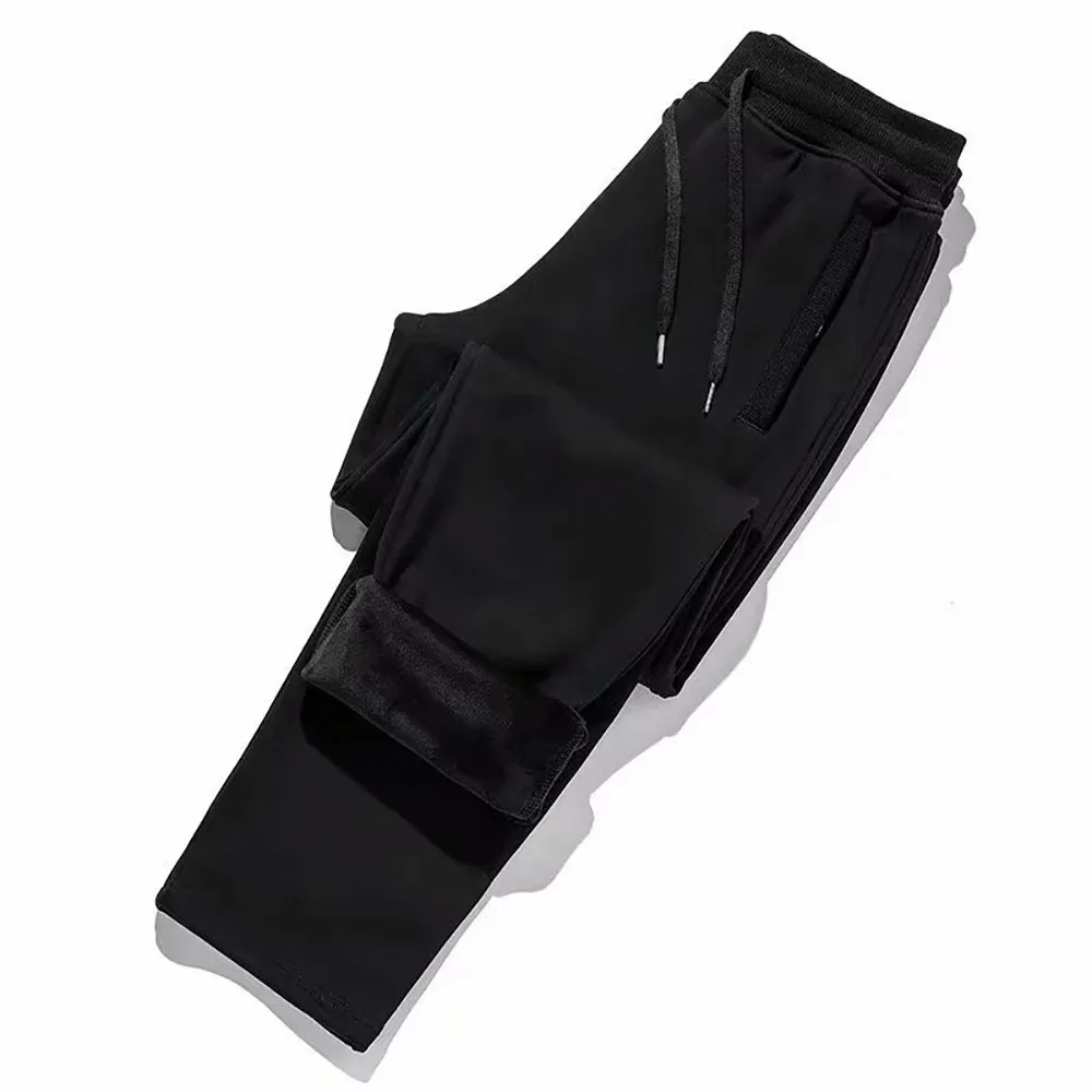 

Men Winter Warm Thermal Trousers Casual Straight Athletic Fleece Lined Thick Pants Loose Sport Jogges Gym Sweatpants