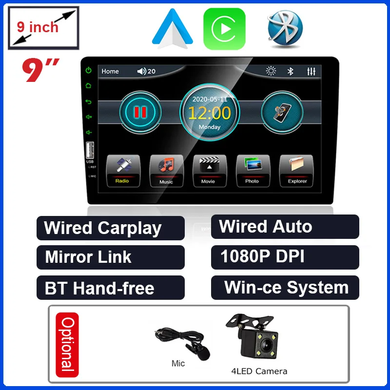 Double Din Car Stereo Radio Receiver  Android System Touch Screen  Multimedia With Mirror Link – ESSGOO