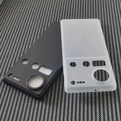 Dual Pack Frosted Transparent Black Phone Case Shell for Nubia Z70 Ultra (1 Black 1 Clear)
