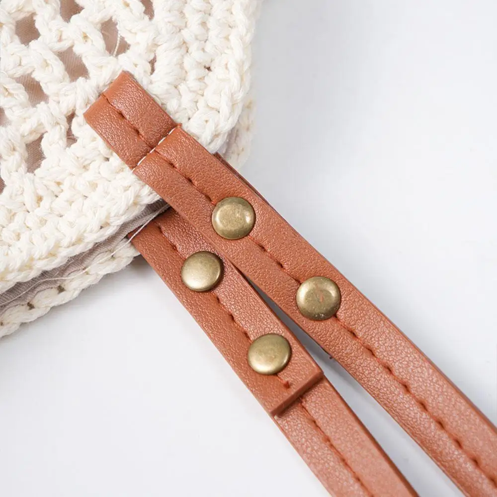 2Pcs PU Leather Shoulder Bag Strap DIY Replacement Bag Handles For Handbag Solid Color Handles Handbag Strap Bag Accessories