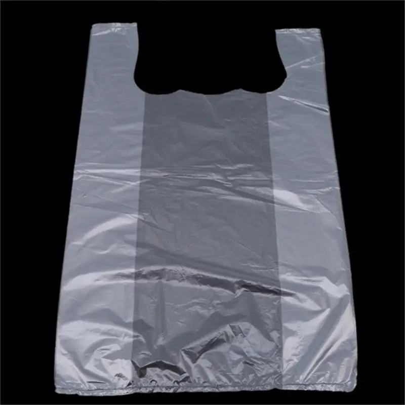 100 Stück transparente Taschen, Einkaufstaschen, Plastiktüten für den Supermarkt – Detail 13