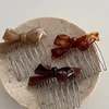 7 Teeth Acetate Bow Insert Combs Clip Women Hair Styling Hairpins Women Bangs Broken Hair Comb Clip Girls Gifts Headwear Jewelry 2